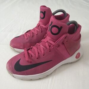 Size 4 Youth Nike KD Trey 5 GS Vivid Pink Breast Cancer Basketball Sneaker Shoes